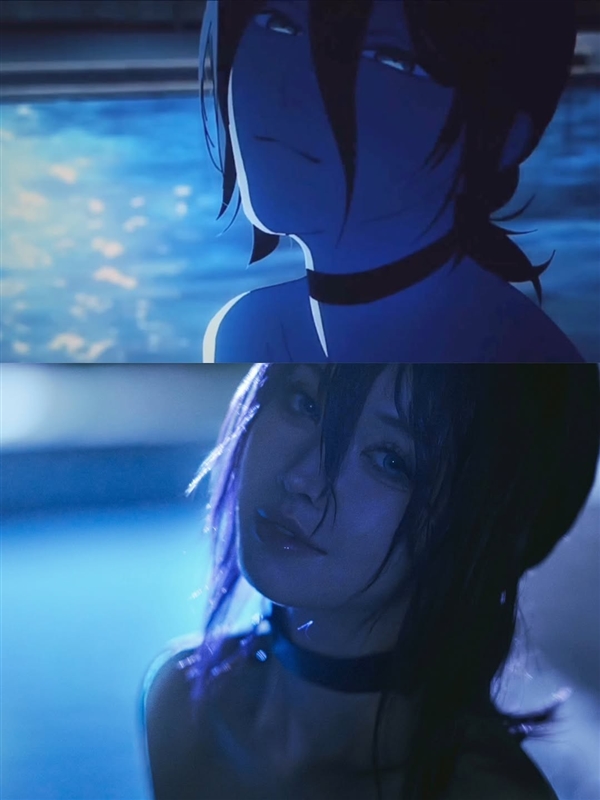 想成为电次! 美女coser还原《电锯人 蕾塞篇》泳池名场面