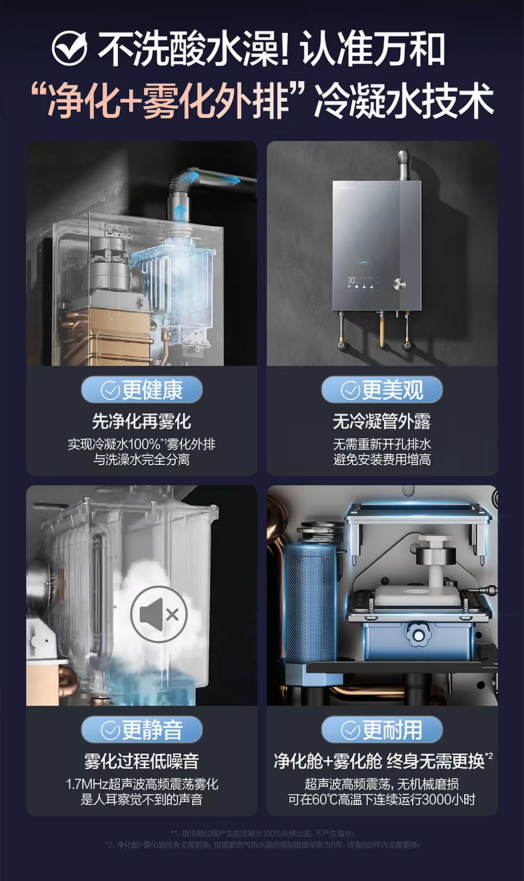 告别炎夏里的冷凝水烦恼 万和热水器以雾化外排技术为畅快沐浴保驾护航(图2) 告别炎夏里的冷凝水烦恼 万和热水器以雾化外排技术为畅快沐浴保驾护航(图2)